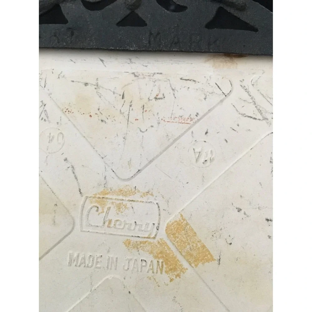 Set of 2 CHERRY cast iron vintage screen printed and cast iron‎ trivet
